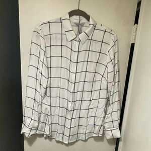 Bravissimo Large Windowpane Check Shirt 14 Super Curvy Fit NWOT